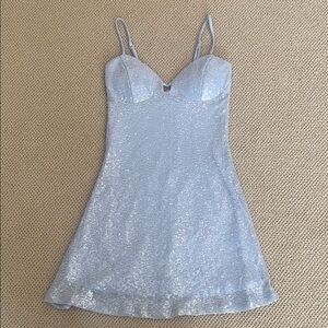 Windsor - Light Blue Shimmer Mini Dress - Sz S